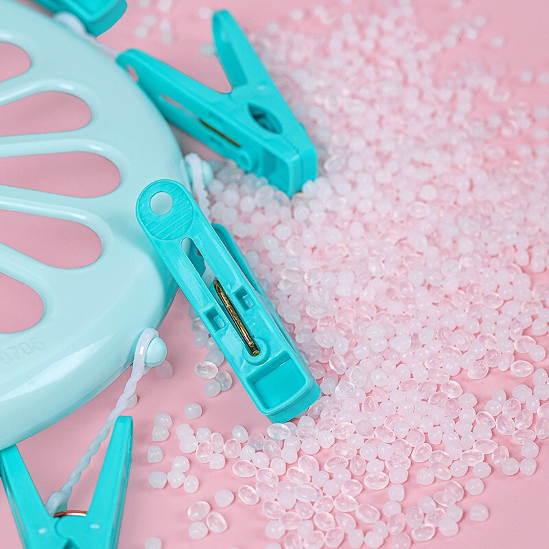 茶花（CHAHUA）茶花衣架子多功能塑料圆形晒内衣袜子婴儿儿童衣架9夹晒晾衣架 颜色随机