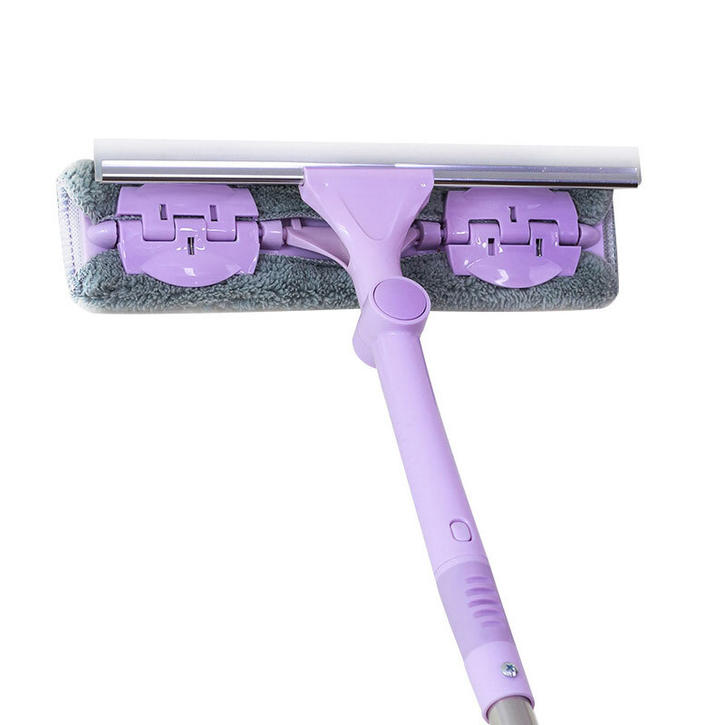 妙洁 擦玻璃神器 魔镜亮窗户清洁 可拆式刮擦两用 可旋转擦头伸缩弯曲