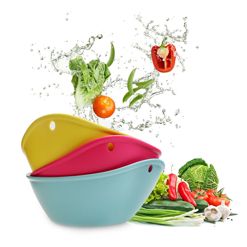 茶花（CHAHUA） 茶花水果盘果盆客厅沙拉水果盆塑料创意时尚沙拉碗 2789椭圆红色1个