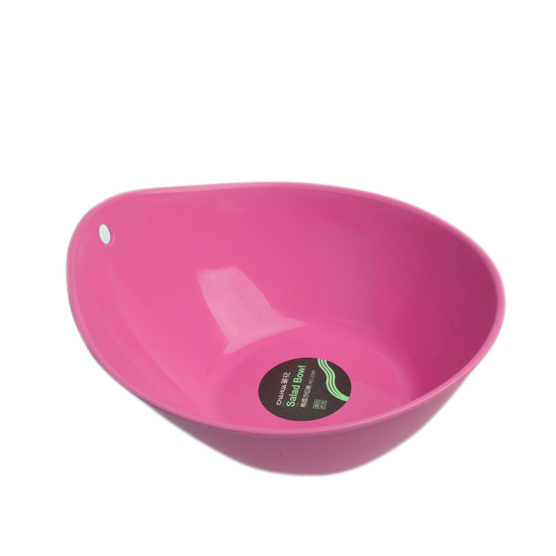 茶花（CHAHUA） 茶花水果盘果盆客厅沙拉水果盆塑料创意时尚沙拉碗 2789椭圆红色1个