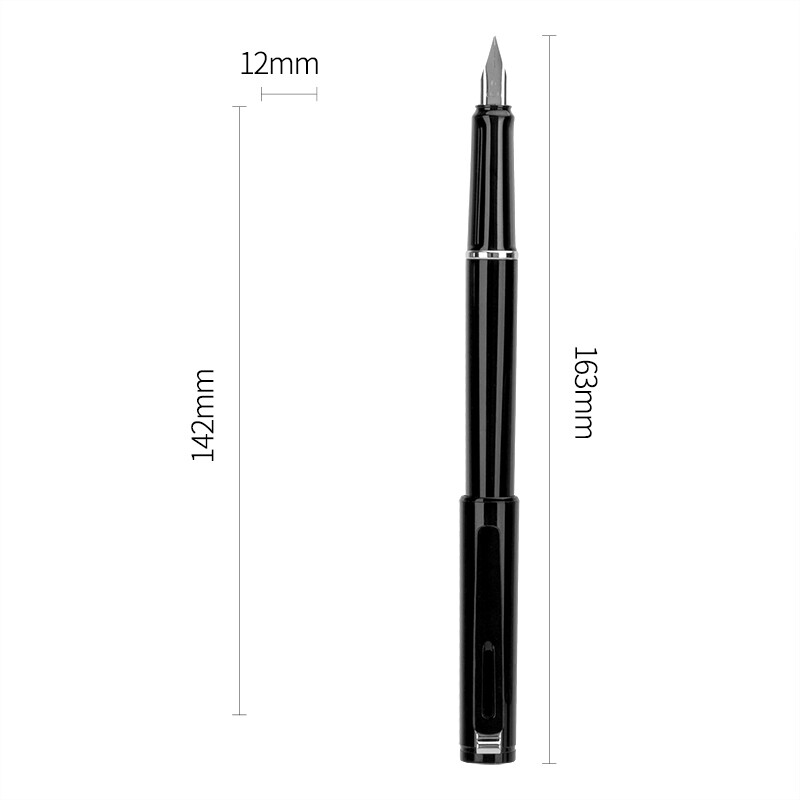 得力(deli)发现者EF明尖钢笔墨水笔 教师节礼物 办公商务签字笔黑 S668EF 开学文具
