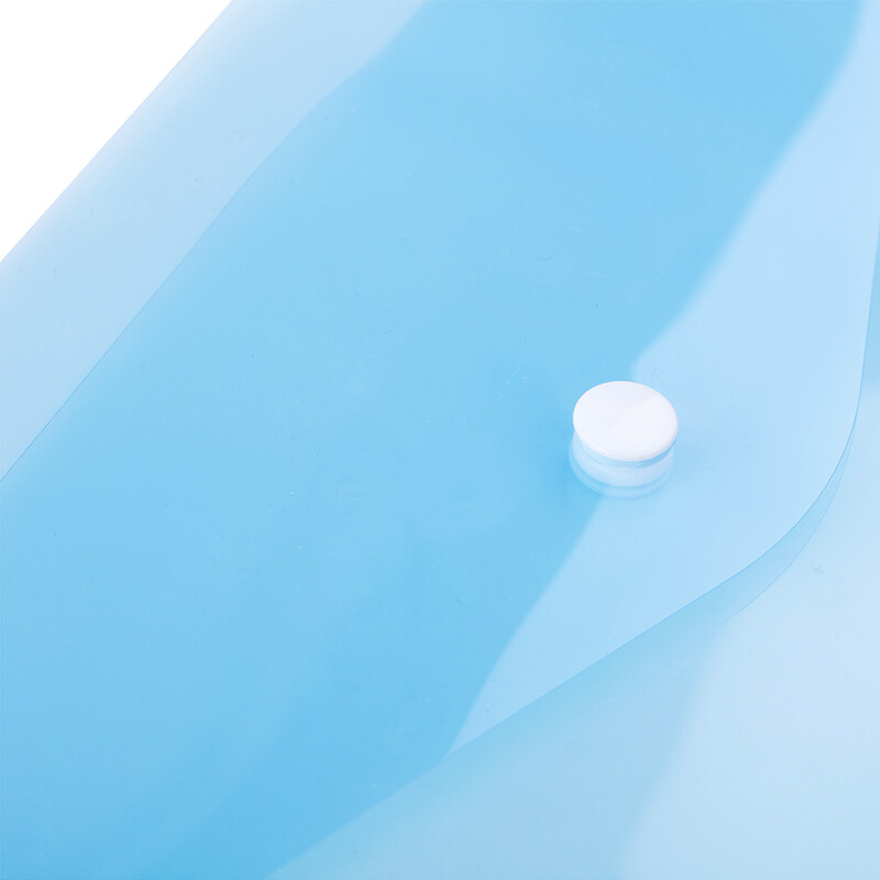 得力(deli)10只A4加厚按扣透明文件袋 防水资料袋 试卷收纳袋文件保护 学科分类 学习用品 5505蓝色