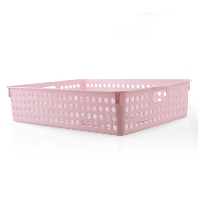 茶花（CHAHUA）茶花加大号零食收纳筐桌面收纳整理盒玩具盒A4纸盒文具框 【2895】白色4个装35.5*26*8cm