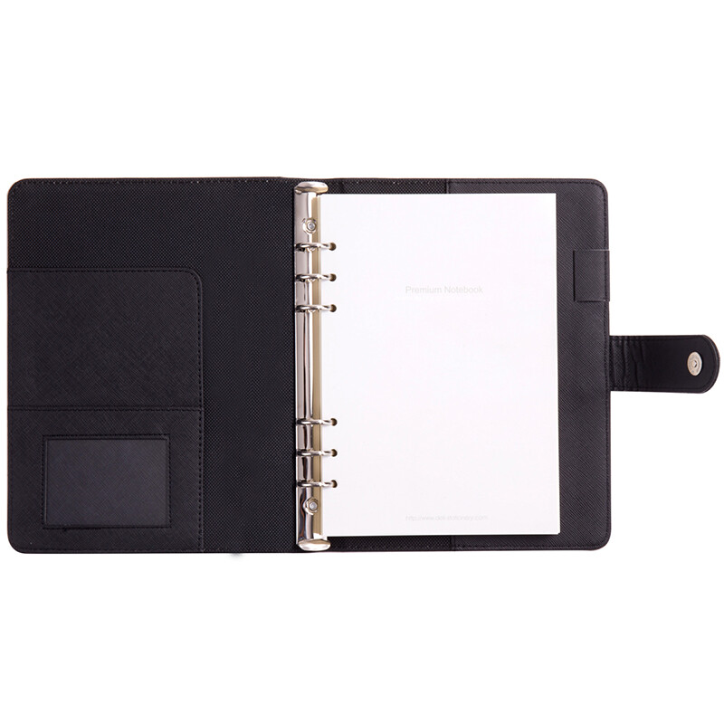 得力（deli） 得力(deli)笔记本子皮面本活页记事本可换芯 带插袋 【皮面经济】25K 黑色(3151)