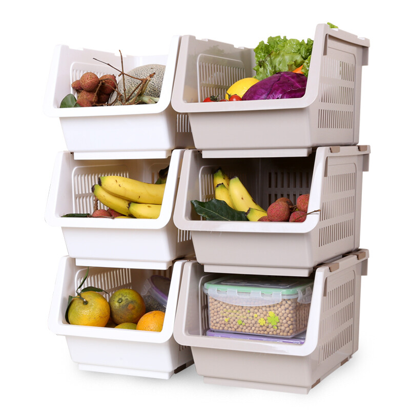 茶花（CHAHUA）茶花置物架厨房置物架卫生间浴室置物架厨房收纳层架 水果蔬菜收纳架储物架 白色 4层