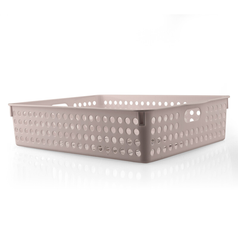 茶花（CHAHUA）茶花加大号零食收纳筐桌面收纳整理盒玩具盒A4纸盒文具框 【2895】白色4个装35.5*26*8cm