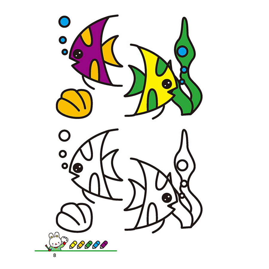 宝宝涂色画: 涂出孩子心中的秘密花园(基础篇 入门篇 全8册)