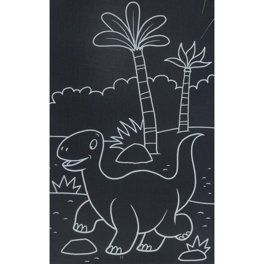 我的刮画故事书系列(探险):恐龙