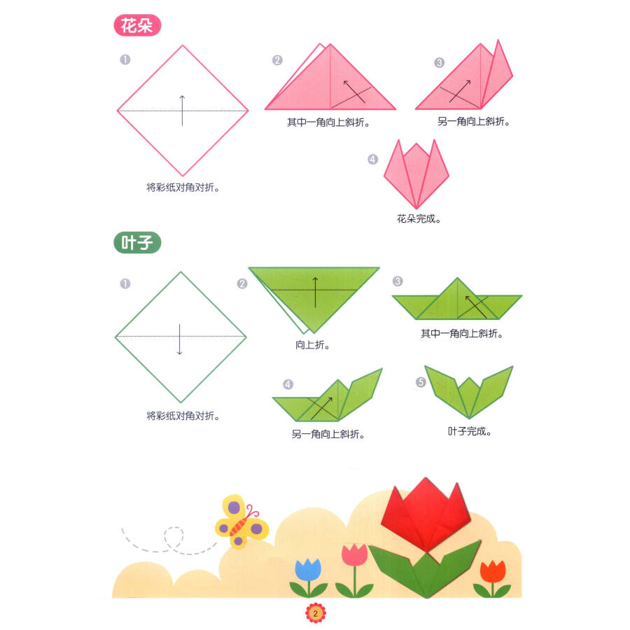 邦臣小红花·宝宝折纸 3-4岁(基础篇 提高篇 共2册)