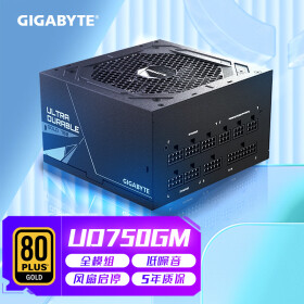 技嘉(GIGABYTE)UD750GM 额定750W电源(80PLUS金牌认证/全模组/低噪音/风扇启停)