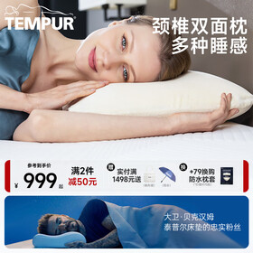泰普尔 丹麦进口记忆棉睡眠枕芯感温枕慢回弹护颈枕枕头米黄欢悦枕 单只 米黄欢悦枕 M码
