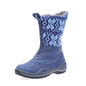 LOWA 德国 冬季户外防水保暖雪地靴 RIGA STYLE GTX 进口女款高帮 L420464 蓝色 37