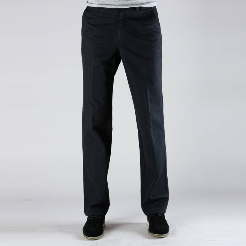 joeone九牧王 裤子 商务休闲直筒纯棉休闲裤jba0330821 黑色 30码2.