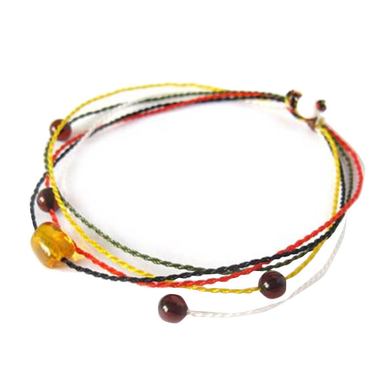 pandoras box 天然琥珀 五彩绳手链手绳 脚绳 五色线五彩缕 辟邪保