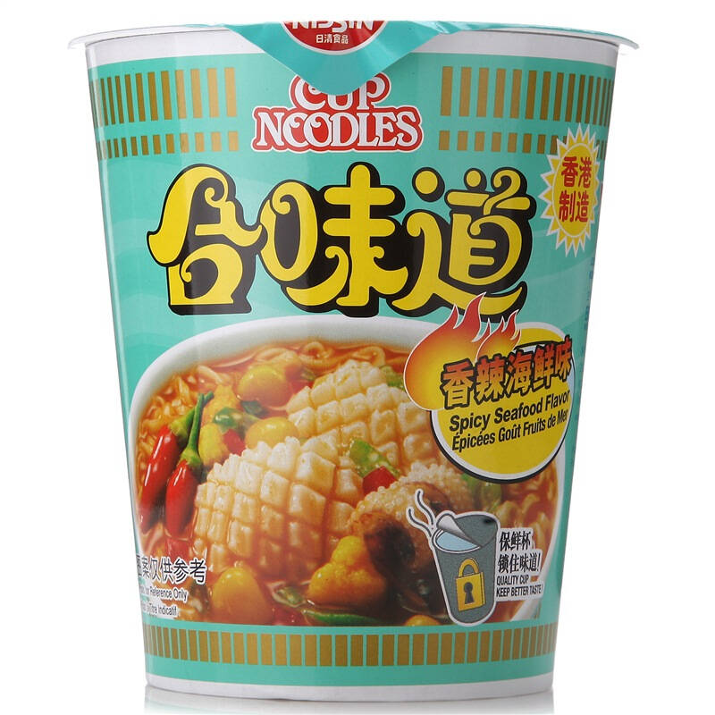 香港进口 nissin 日清 合味道 香辣海鲜杯面 75g杯