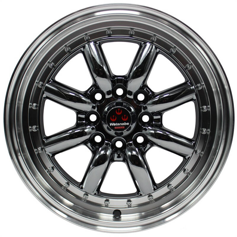 watanabe u288 前后配套款式 日系车等改装轮毂车轮 黑色电镀车边15寸