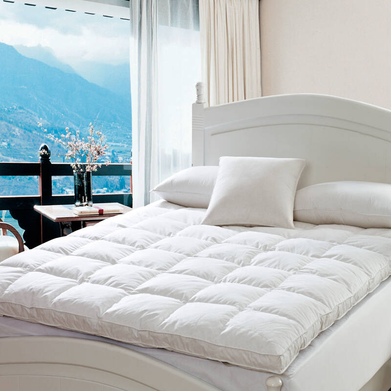 舒梦爱 五星酒店羽绒床垫双层加厚 鸭绒鸭毛床褥子 舒适保暖垫被