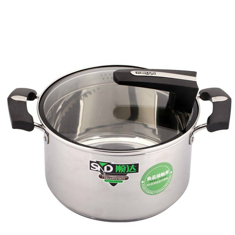 顺达韩式可立盖不锈钢汤锅 20cm