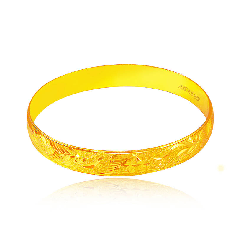 赛菲尔 9999万足金纯金黄金手镯 龙凤金镯 内径5.8cm 约55.9克