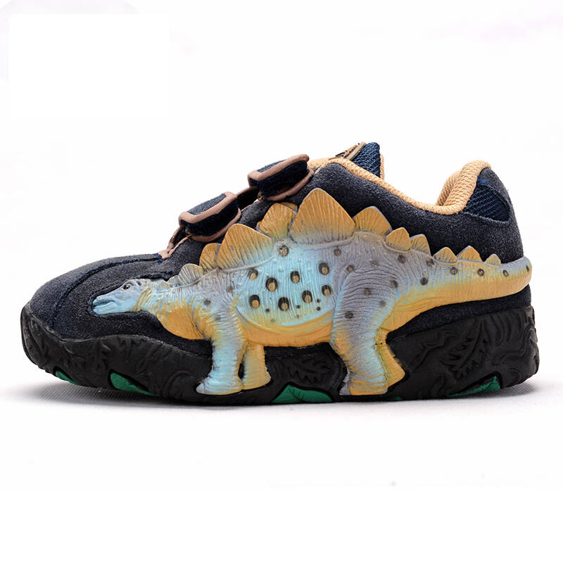 迪乐龙(dinosoles)美国恐龙童鞋运动鞋秋冬男童真皮闪灯立体休闲鞋
