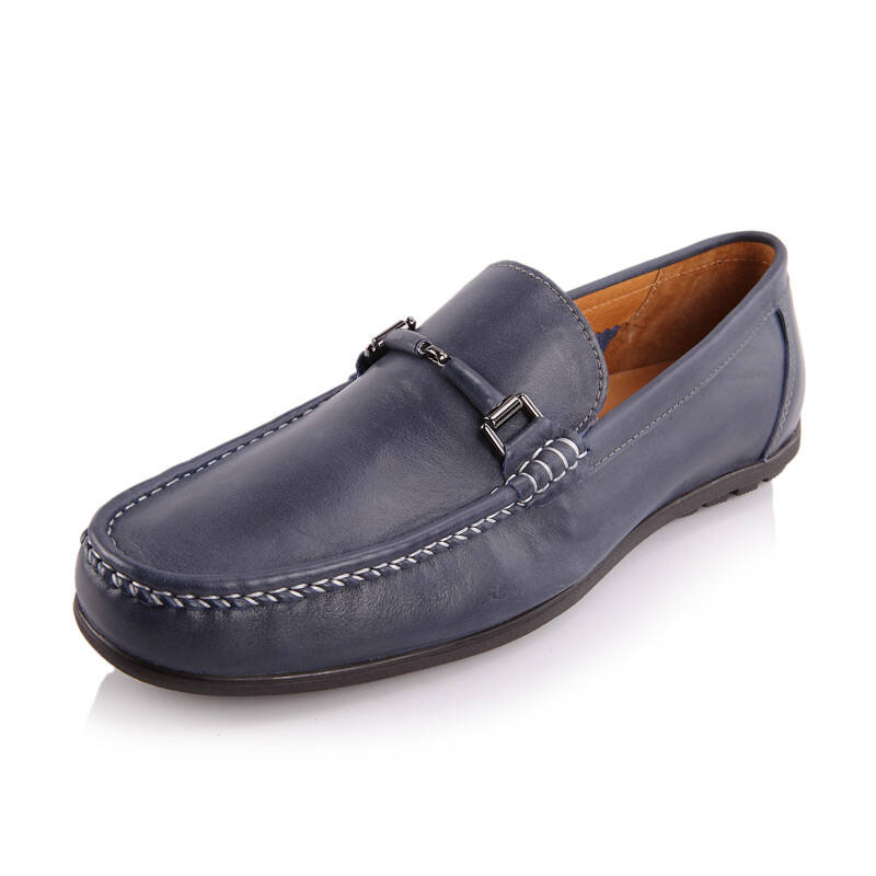 温莎vinsor2014春秋时尚休闲低跟真皮单鞋 轻质商务男鞋v552d118 蓝色