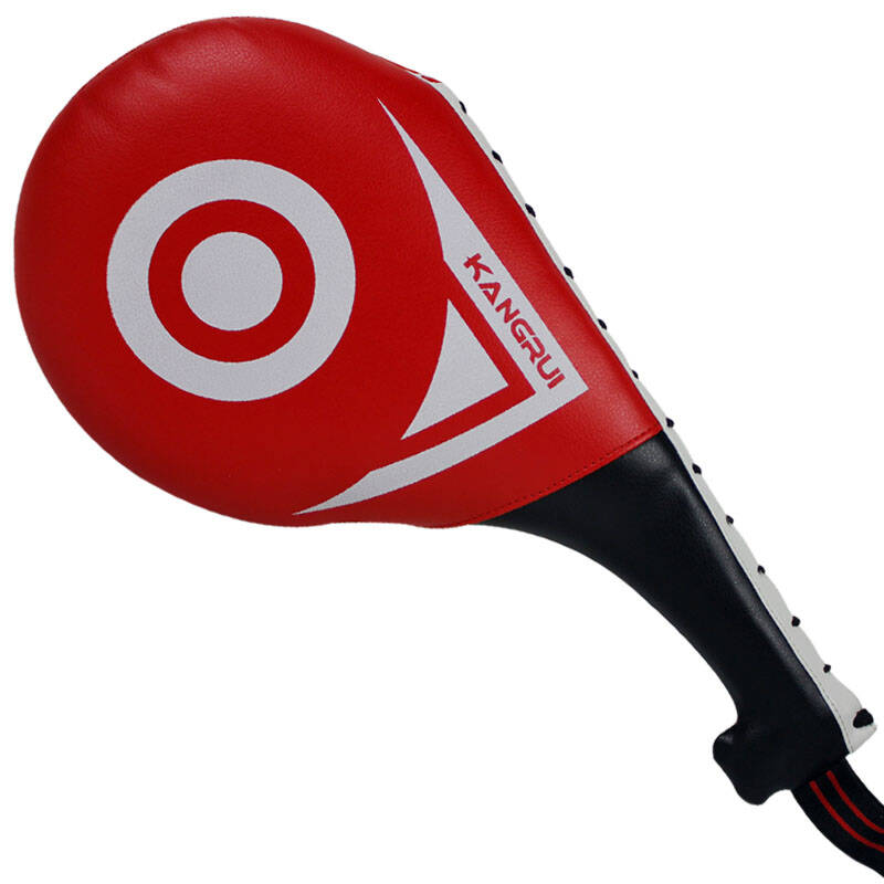 康瑞跆拳道护具 脚靶 踢靶双叶靶 (一只)kt322 红色