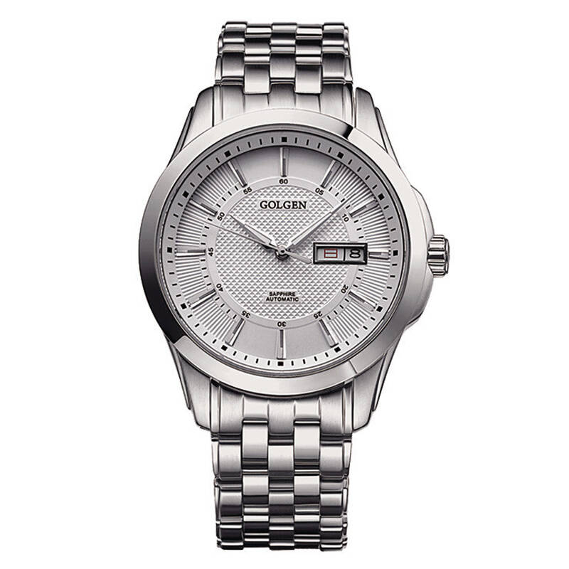 古尊(golgen)全自动机械表 尊贵时尚个性小暗格表盘双日历 男表 6070