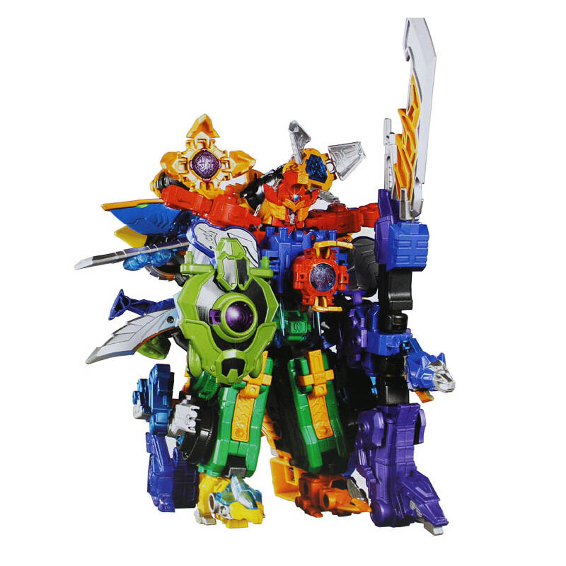 奥迪双钻巨神战击队武器玩具 超神勇击王 裂地王终极12合体533310