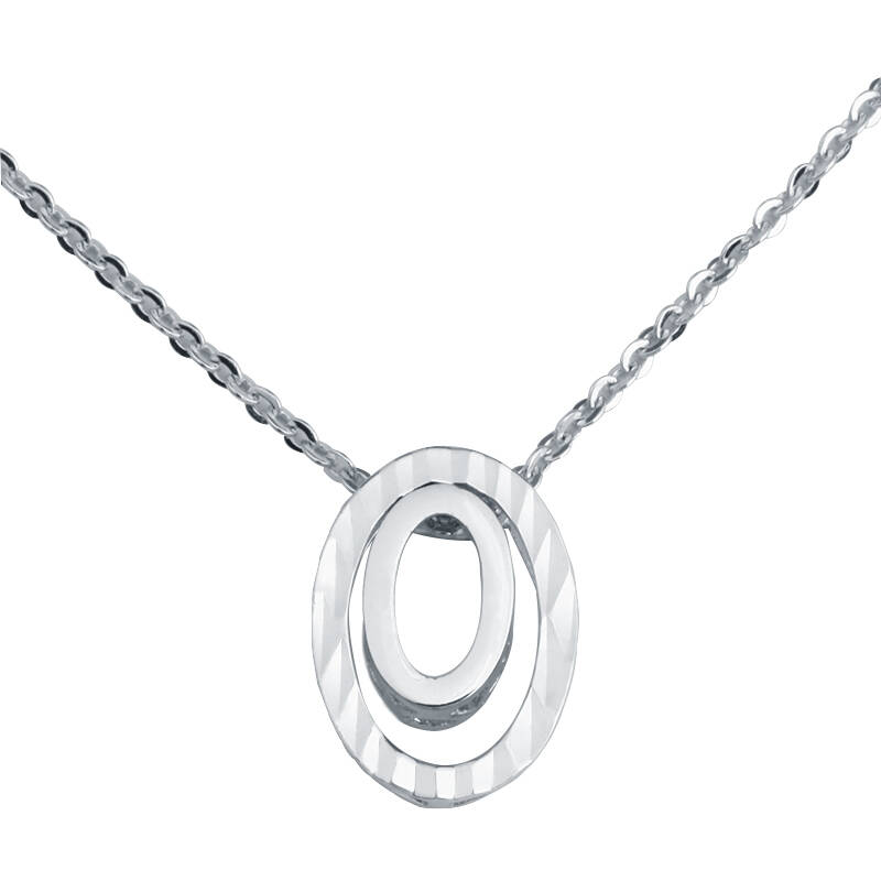 菜百首饰同心圆铂金pt950高工链牌 3.86g 长度约44cm