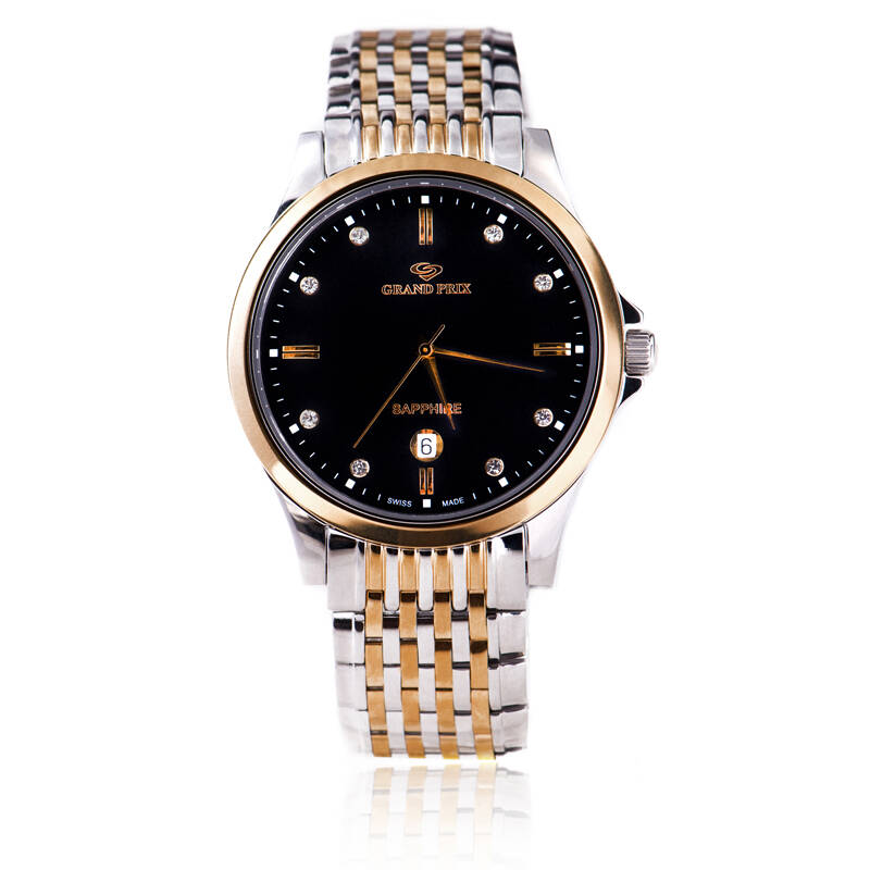 格林grand prix 经典款式系列 玫瑰金表带 男士 88263g(黑) 男款黑色