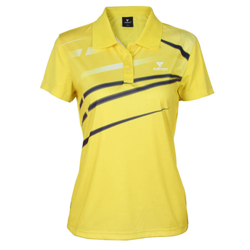 adivon 阿迪王 夏季新款女子透气翻领polo衫bzdt112 明黄 3xl