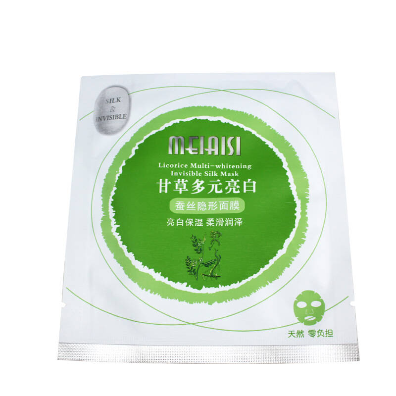美爱斯甘草多元亮白蚕丝隐形面膜25ml*5片/盒