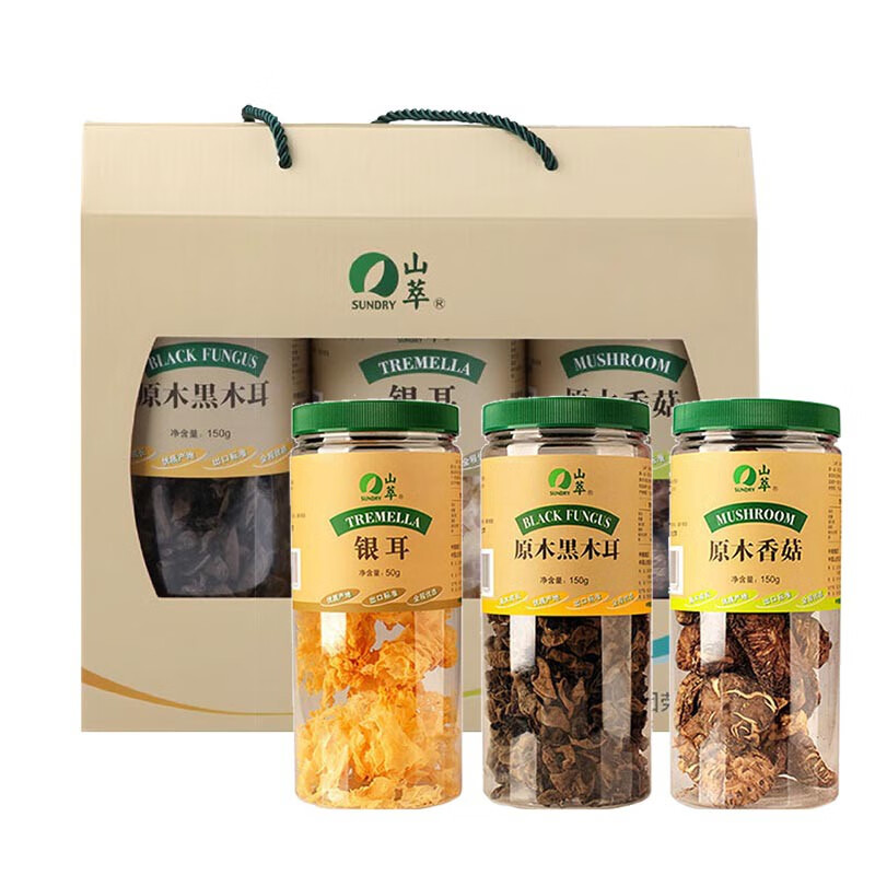 中粮山萃 “食用菌”山珍礼盒 （3桶装）350g