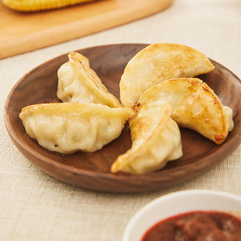 安井 玉米蔬菜猪肉蒸煎饺 280g*3袋装 共42只 锅贴 蒸饺 营养方便菜 *