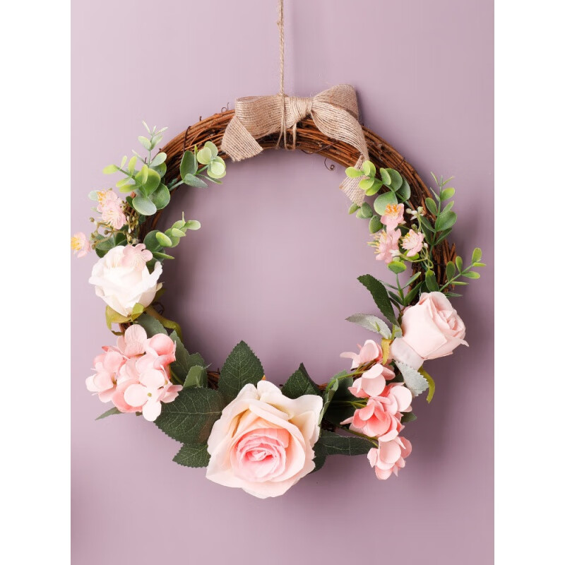 卧室门挂件花艺挂件墙壁装饰品入户门口卧室房间布置墙面上仿真花环