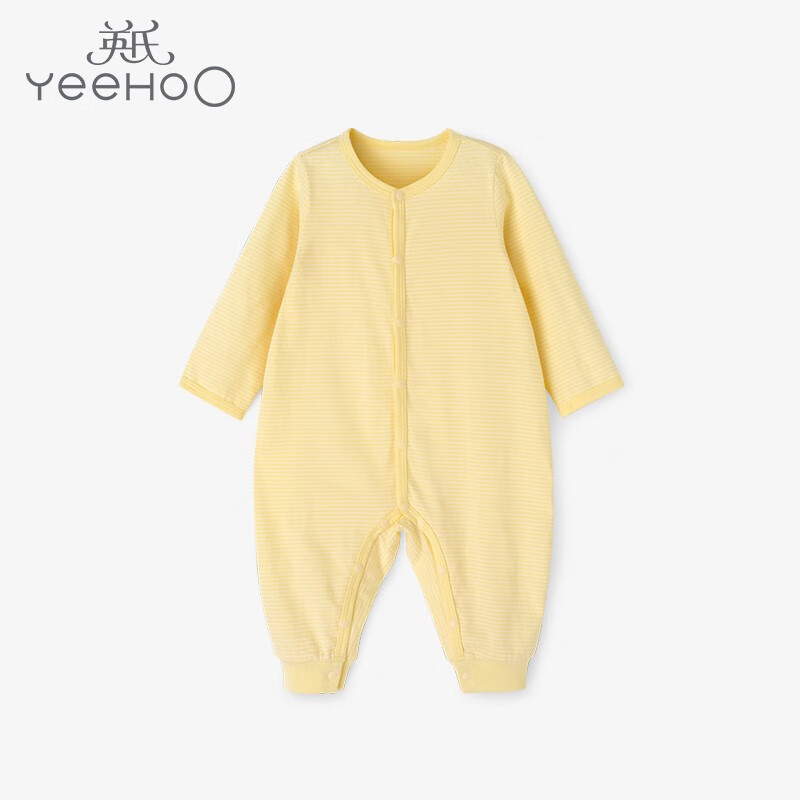 英氏婴儿衣服新生儿连体衣儿童内衣宝宝婴幼儿居家爬服柔软透气连体服