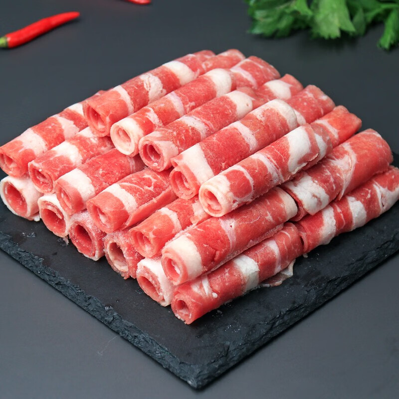 春禾秋牧 国产 精品肥牛肉卷500g 谷饲牛肉 可炒菜 火锅食材 牛肉生鲜