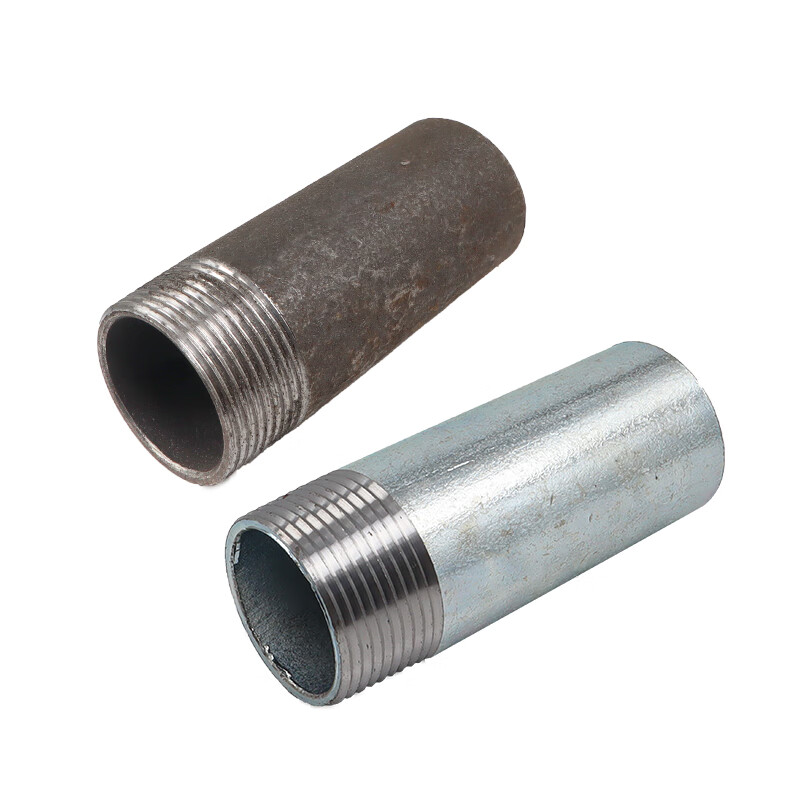 加厚无缝熟铁焊接单头丝碳钢外丝镀锌管单头外丝外螺纹接头4分6分