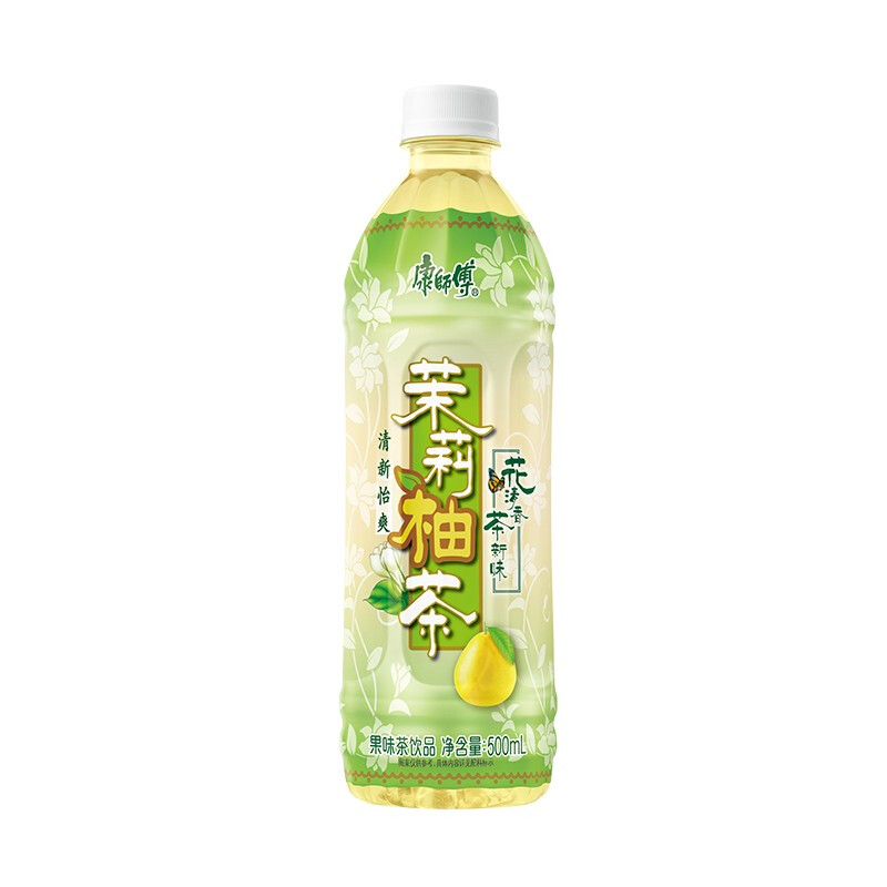 康师傅茉莉柚茶饮料500ml15瓶整箱装2件