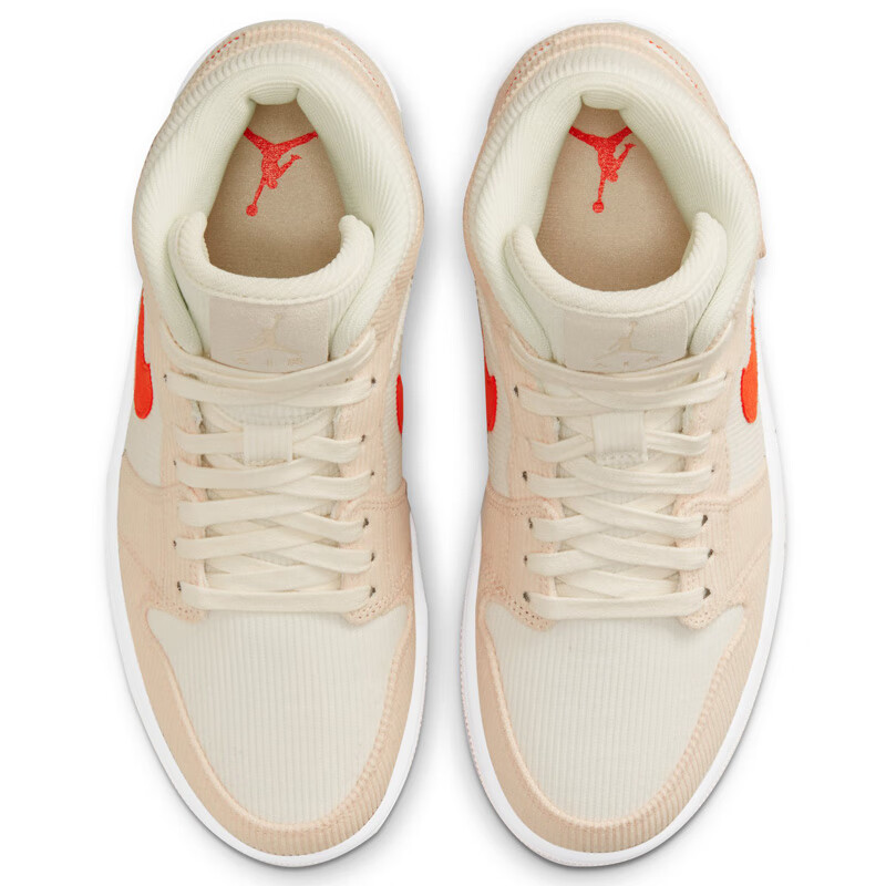 【官方自营旗舰店】air jordan 1 mid aj1白红男女中帮篮球鞋 da8009