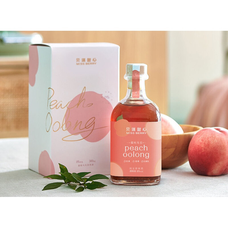 长乐甜酒missberry贝瑞甜心小方瓶果酒晚安酒低度酒玫瑰甜荔枝蜜桃