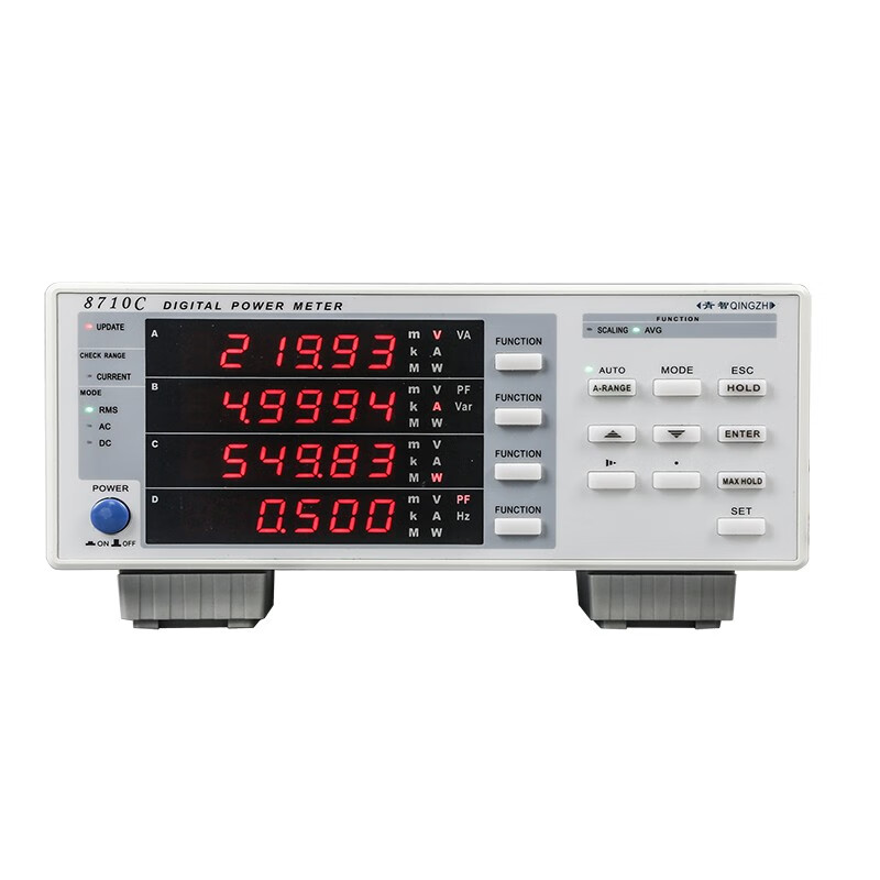 青智 8710C 数字单相电参数测试仪 高精度功率计测量仪