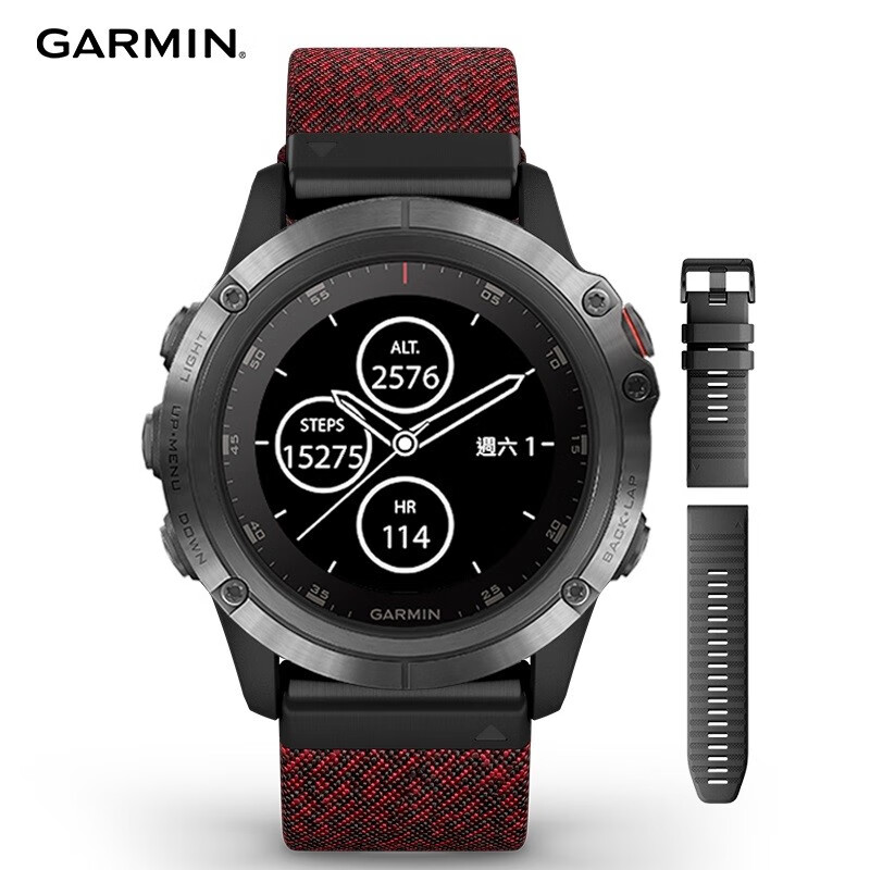 佳明garminfenix5xplus运动智能手表户外滑雪gps心率支付音乐腕表