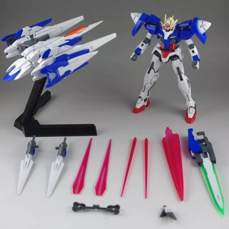 国产1/144高达拼装玩具hg00r七剑力天使命运强袭自由机器人白扎古黑