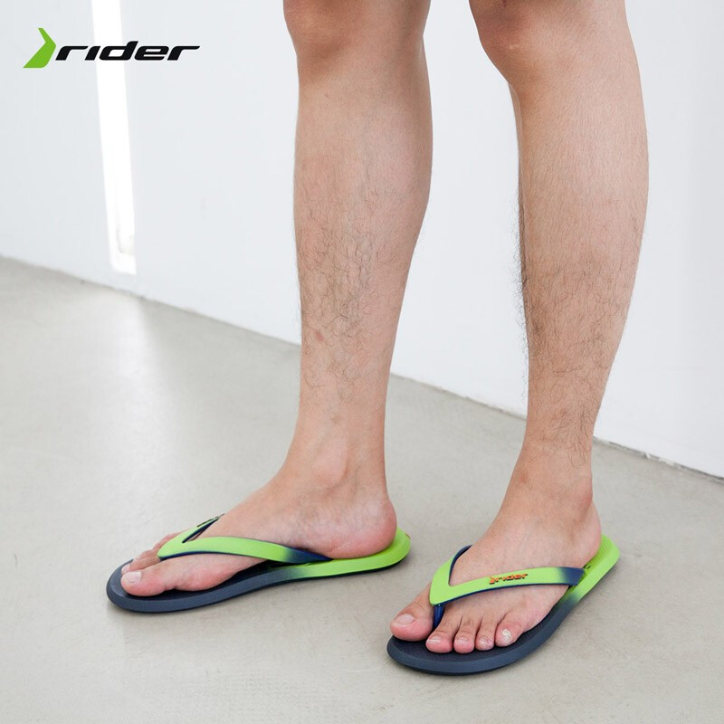 rider男士人字拖夏新款户外防滑凉拖夹脚拖鞋男时尚休闲沙滩拖鞋 绿色