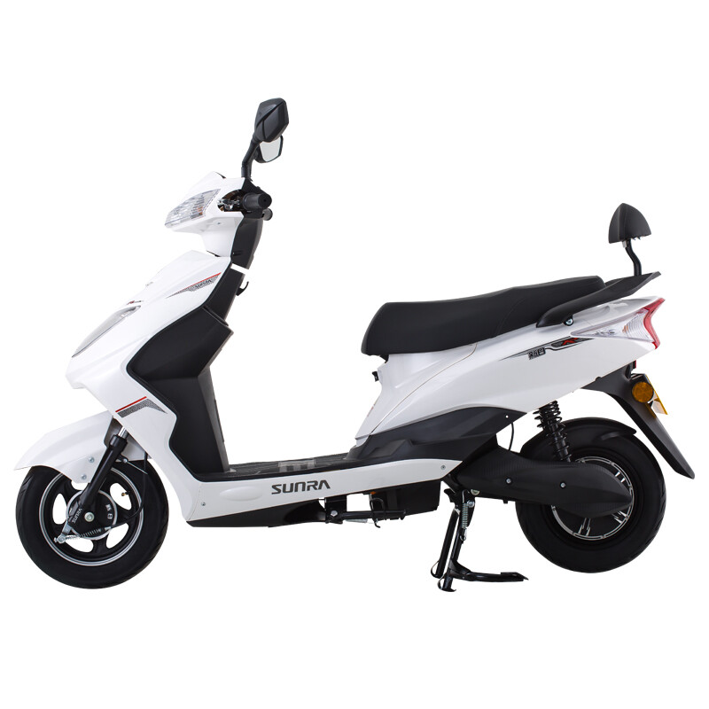 电动摩托车 60v豪华城市运动款踏板车 黑豹5代 香脂白