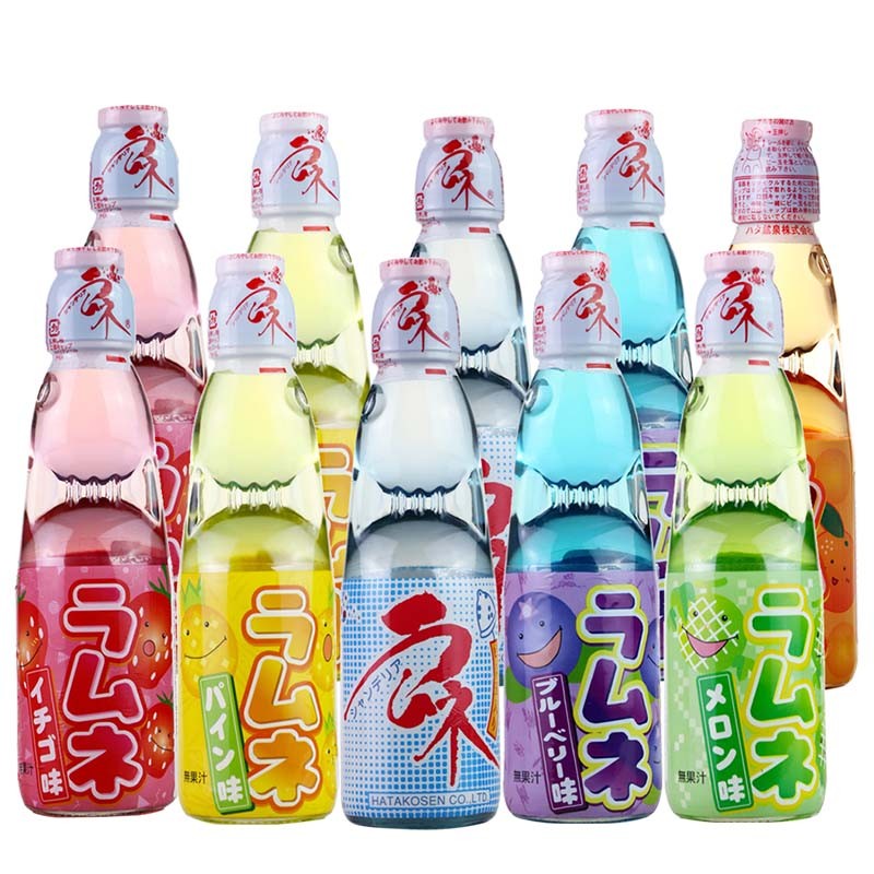 波子波子汽水饮料日本进口饮料碳酸饮料 混合口味波子汽水果味饮料 十瓶装200ml 口味固定不可选
