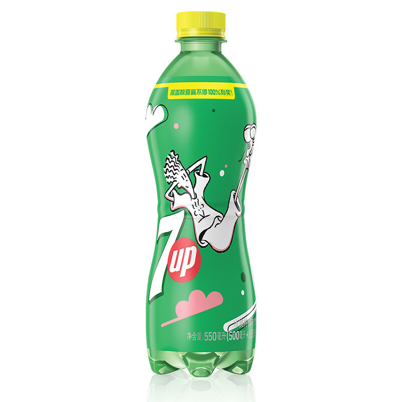 7喜 七喜7up 柠檬味汽水 碳酸饮料整箱 (500ml 50