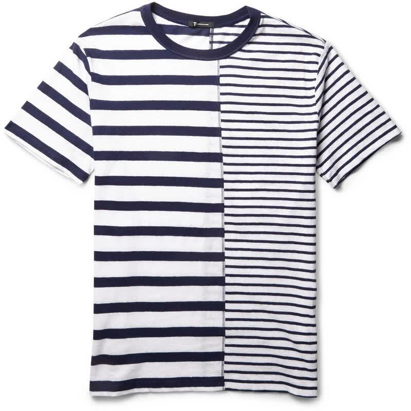 亚历山大·王/alexander wang t by alexander wang 对比色条纹亚麻