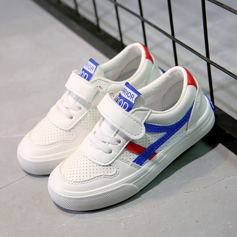 回力童鞋儿童帆布鞋2710春学生板鞋中大童休闲鞋女童魔术贴男童鞋 白